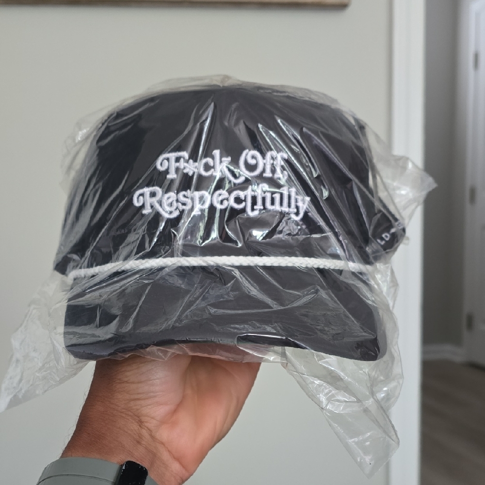 Black Embroidered Men's Hat